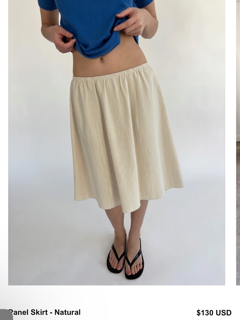 Brooke Callahan Natural Midi Panel Skirt